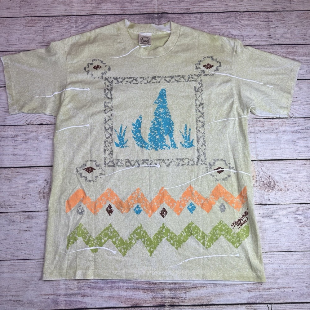 Vintage Beverly Hills Blues Coyote Graphic Tee M/L Made in‎ USA